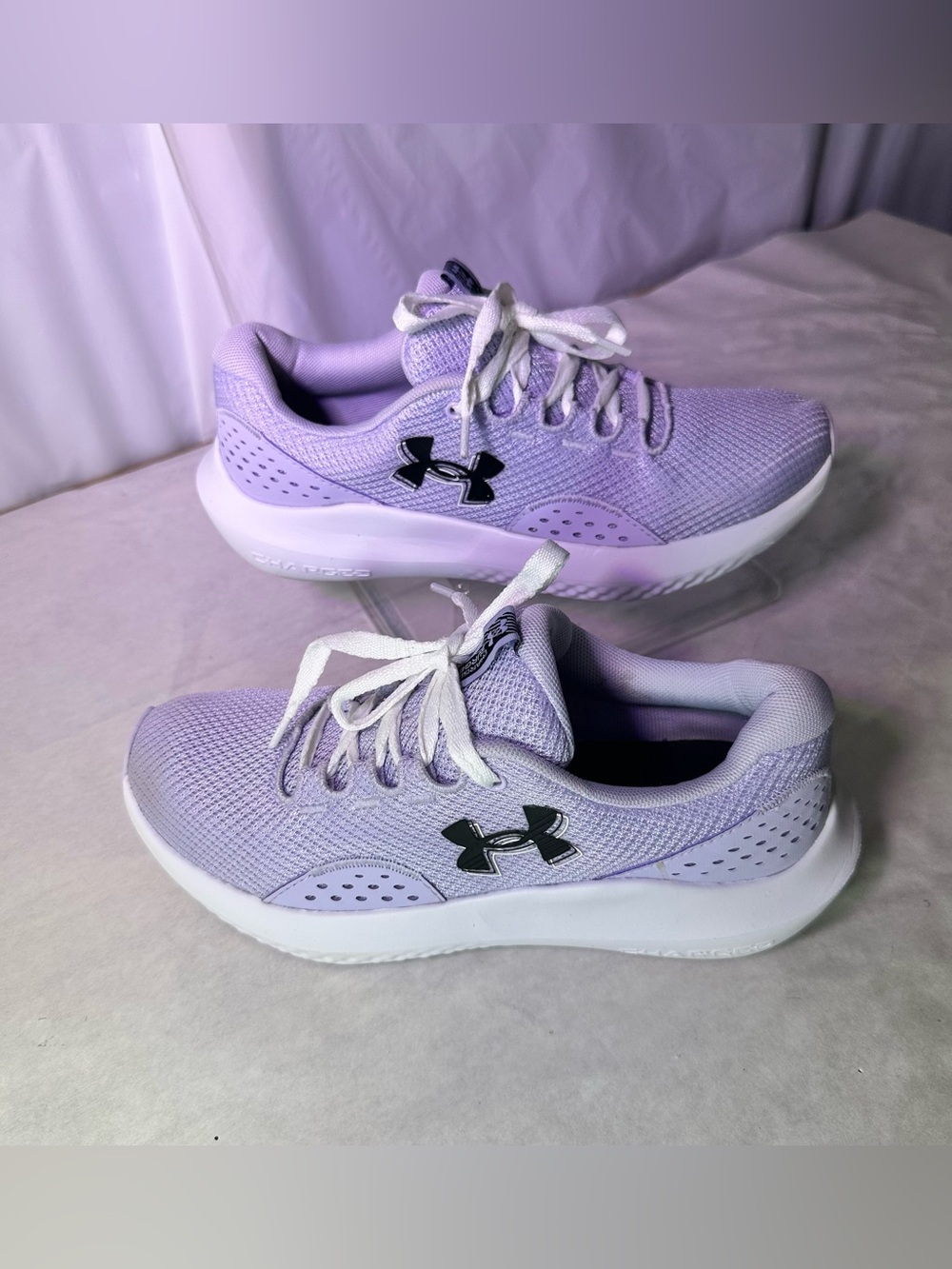 Under Armour Lavender Athletic Running Shoes For Women